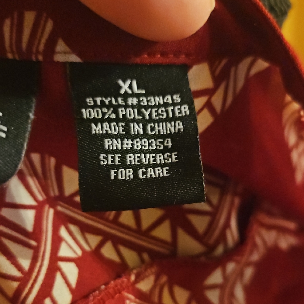Ultra Flirt Burgundy Chevron Blouse - Picture 3 of 3